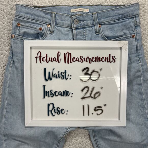 Levi’s Jeans Women’s Size 32 (Actual 30x26) Blue Wedgie Skinny High Rise - Picture 11 of 11